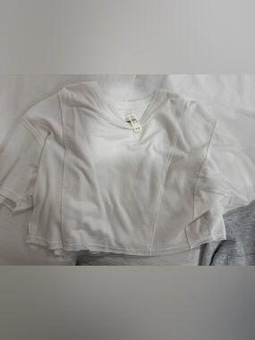 NWT Aerie Cropped White Tee
